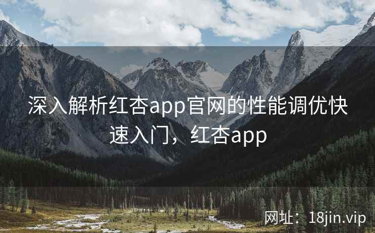 深入解析红杏app官网的性能调优快速入门，红杏app
