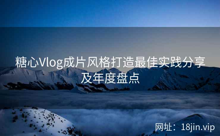 糖心Vlog成片风格打造最佳实践分享及年度盘点
