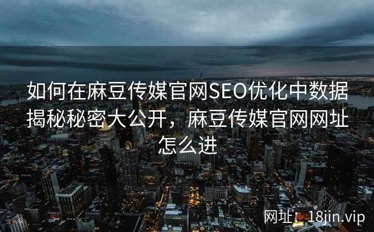 如何在麻豆传媒官网SEO优化中数据揭秘秘密大公开，麻豆传媒官网网址怎么进